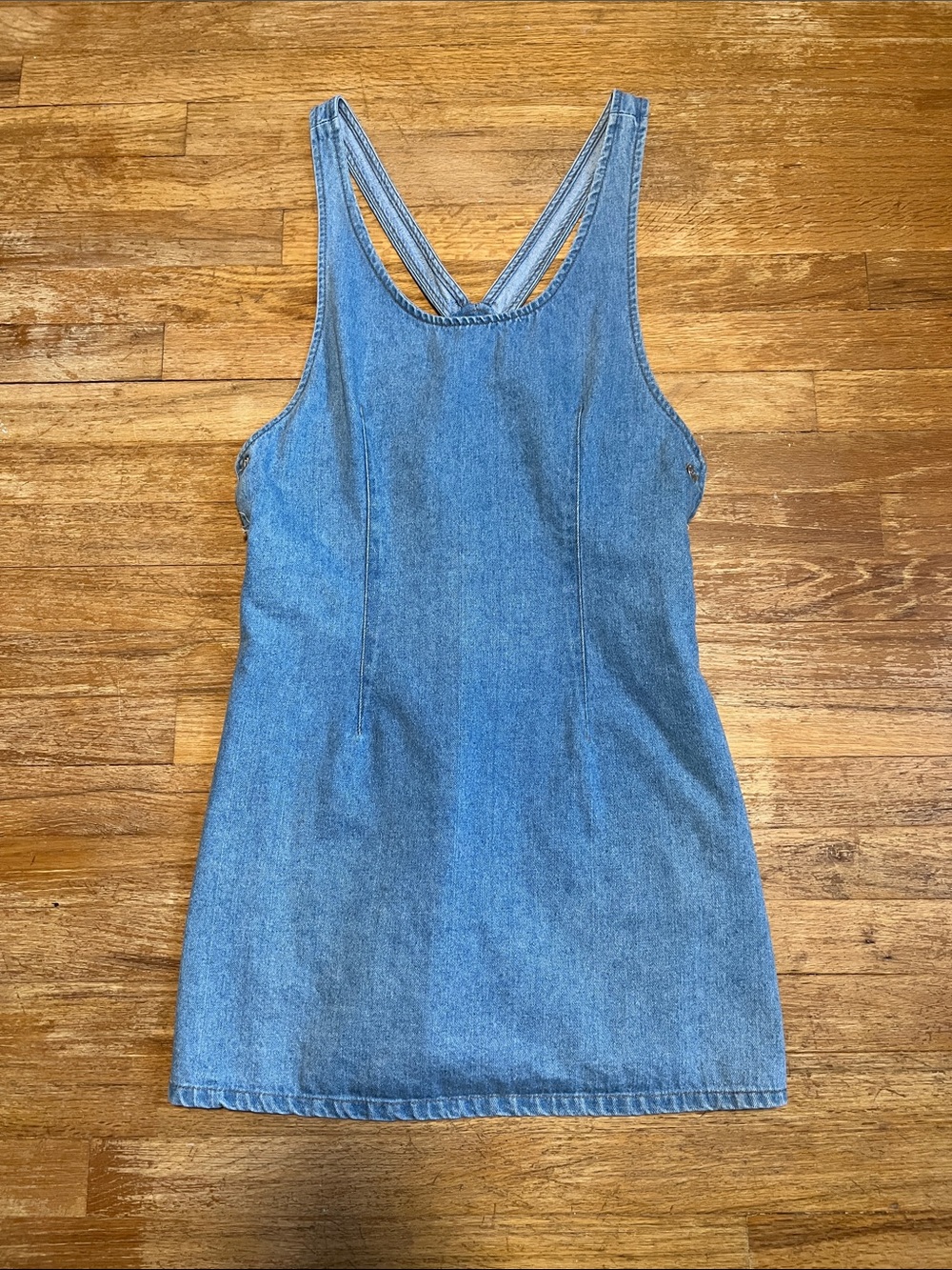 Vintage Blue Denim Overall Dress Size 11